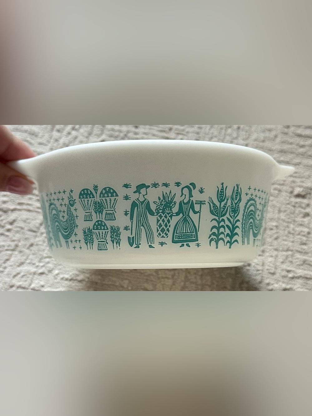 Vintage Pyrex 472 Amish Butterprint Casserole Dish 1.5 Pints